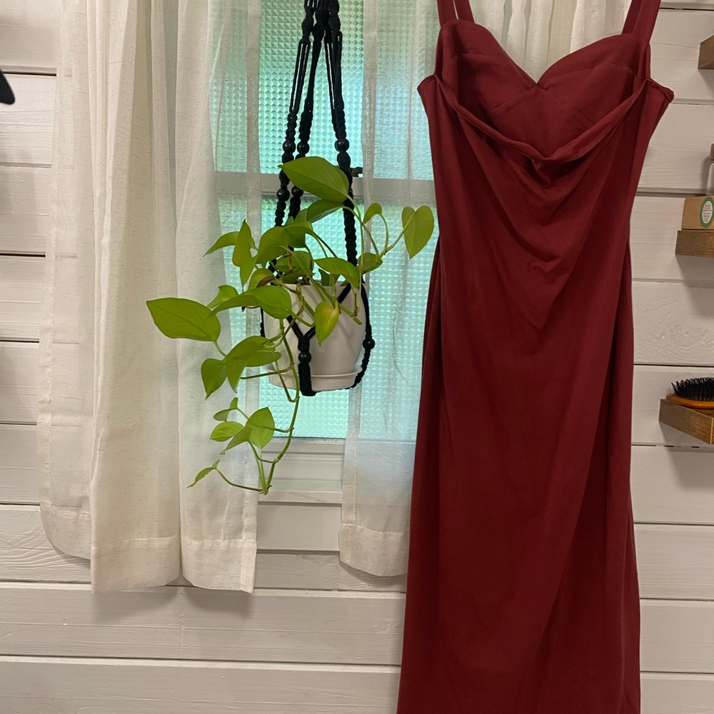 Reformation Nelle knit burgundy dress medium